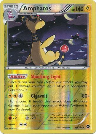 Ampharos 40/114 - Reverse Holo-Kantocards