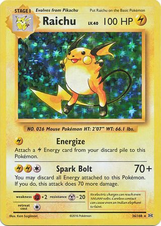 Raichu 36/108-Kantocards