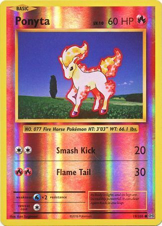 Ponyta 19/108 - Reverse Holo-Kantocards
