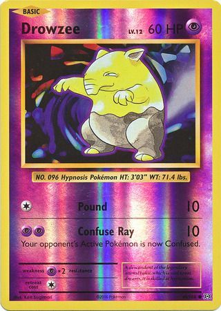 Drowzee 49/108 - Reverse Holo-Kantocards
