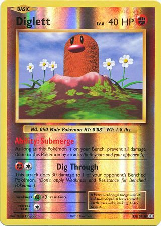 Diglett 55/108 - Reverse Holo-Kantocards
