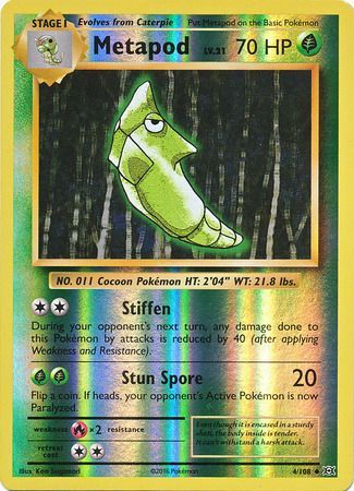 Metapod 4/108 - Reverse Holo-Kantocards
