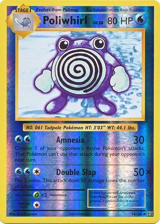 Poliwhirl 24/108 - Reverse Holo-Kantocards