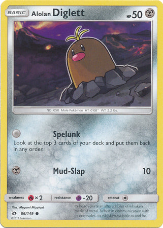 Alolan Diglett 86/149-Kantocards