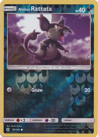 Alolan Rattata 76/149 - Reverse Holo-Kantocards