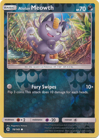 Alolan Meowth 78/149 - Reverse Holo-Kantocards