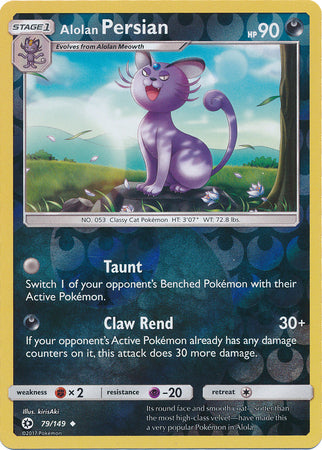Alolan Persian 79/149 - Reverse Holo-Kantocards