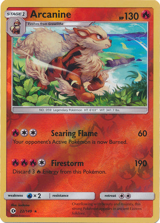 Arcanine 22/149 - Reverse Holo-Kantocards