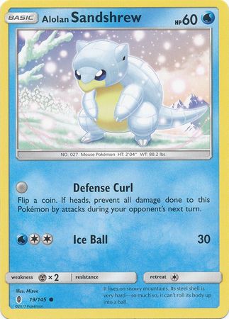Alolan Sandshrew 19/145-Kantocards