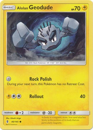 Alolan Geodude 40/145-Kantocards