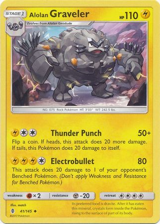 Alolan Graveler 41/145-Kantocards