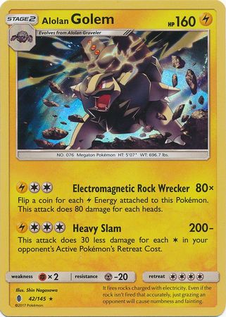 Alolan Golem 42/145-Kantocards