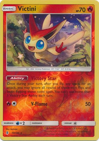Victini 10/145 - Reverse Holo-Kantocards