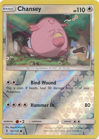 Chansey 101/145 - Reverse Holo-Kantocards