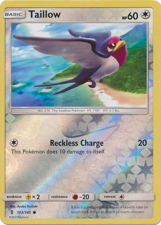 Taillow 103/145 - Reverse Holo-Kantocards