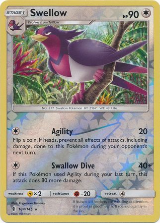 Swellow 104/145 - Reverse Holo-Kantocards