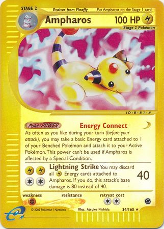 Ampharos 34/165 - Reverse Holo-Kantocards