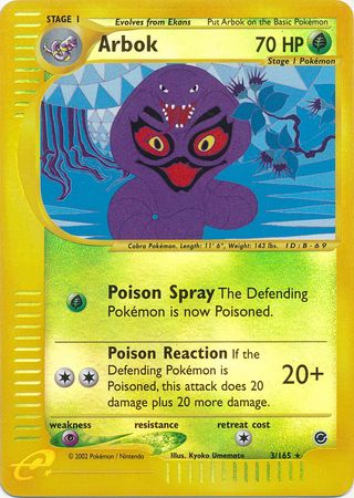 Arbok 3/165 - Reverse Holo-Kantocards