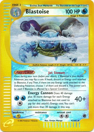 Blastoise 4/165 - Reverse Holo-Kantocards