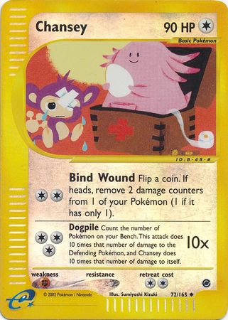 Chansey 72/165 - Reverse Holo-Kantocards