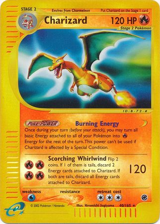 Charizard 40/165 - Reverse Holo-Kantocards