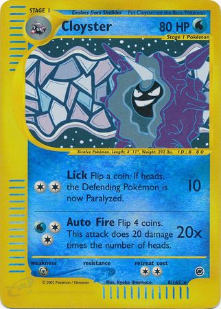 Cloyster 8/165 - Reverse Holo-Kantocards