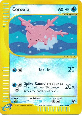 Corsola 102/165 - Reverse Holo-Kantocards