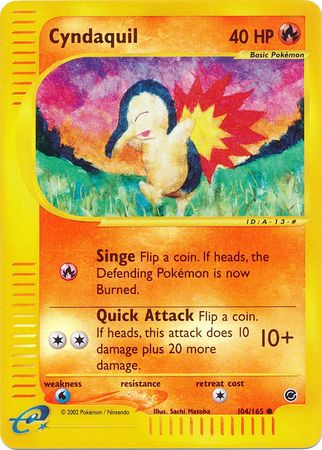 Cyndaquil 104/165 - Reverse Holo-Kantocards