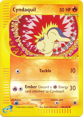 Cyndaquil 105/165 - Reverse Holo-Kantocards