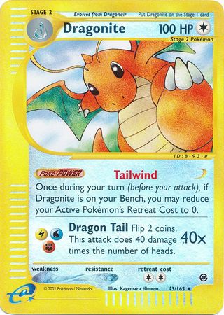 Dragonite 43/165 - Reverse Holo-Kantocards