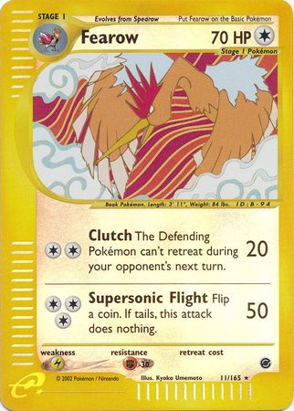 Fearow 11/165 - Reverse Holo-Kantocards