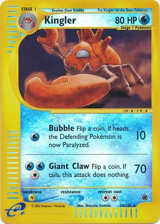 Kingler 50/165 - Reverse Holo-Kantocards