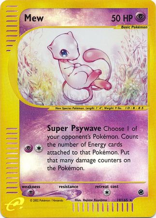 Mew 19/165 - Reverse Holo-Kantocards