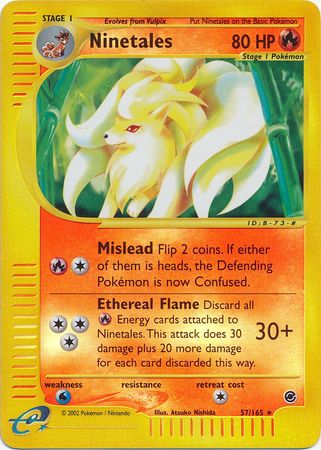 Ninetales 57/165 - Reverse Holo-Kantocards