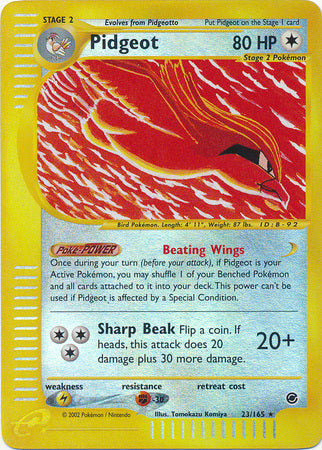 Pidgeot 23/165 - Reverse Holo-Kantocards