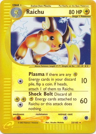 Raichu 25/165 - Reverse Holo-Kantocards