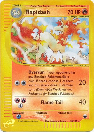 Rapidash 26/165 - Reverse Holo-Kantocards