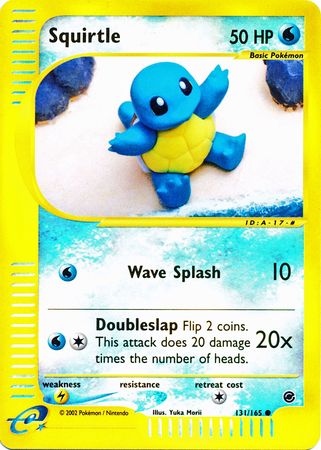 Squirtle 131/165 - Reverse Holo-Kantocards