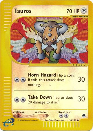 Tauros 133/165 - Reverse Holo-Kantocards