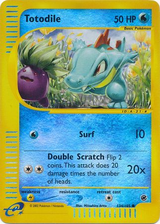 Totodile 134/165 - Reverse Holo-Kantocards