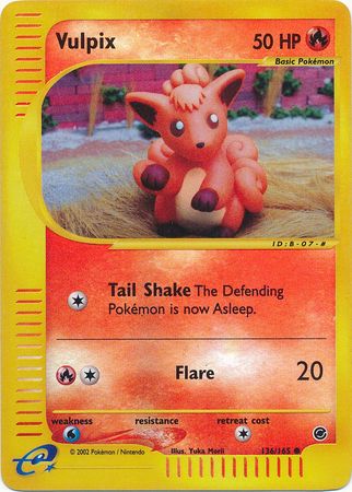Vulpix 136/165 - Reverse Holo-Kantocards