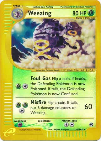 Weezing 32/165 - Reverse Holo-Kantocards