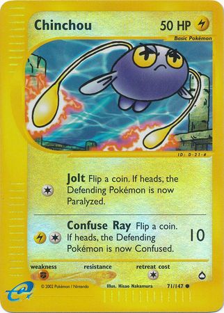 Chinchou 71/147 - Reverse Holo-Kantocards