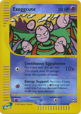 Exeggcute 77/147 - Reverse Holo-Kantocards
