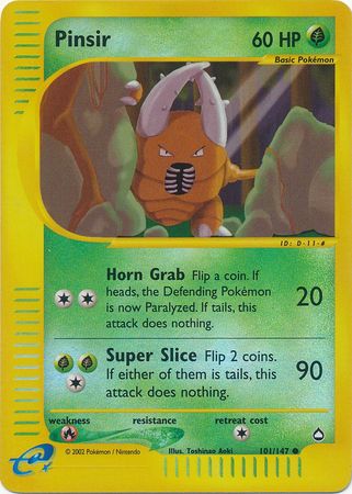 Pinsir 101/147 - Reverse Holo-Kantocards