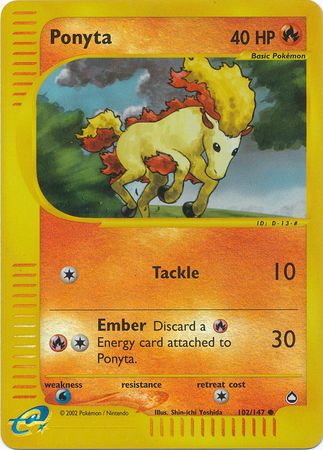 Ponyta 102/147 - Reverse Holo-Kantocards
