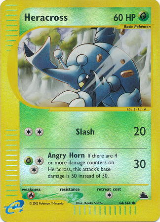 Heracross 64/144 - Reverse Holo-Kantocards