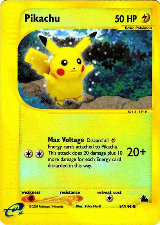 Pikachu 84/144 - Reverse Holo-Kantocards