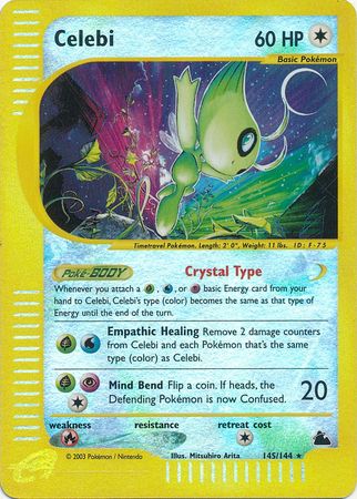 Celebi 145/144 - Reverse Holo-Kantocards