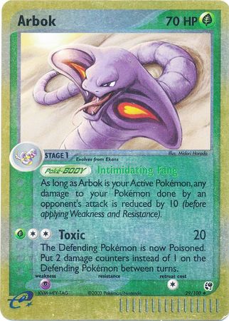 Arbok 29/100 - Holo Reverse-Kantocards